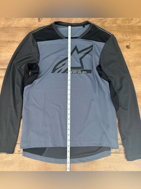 Alpinestars Men's Cycling Long Sleeve Gray Performance Shirt - Men’s Medium